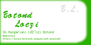 botond loczi business card